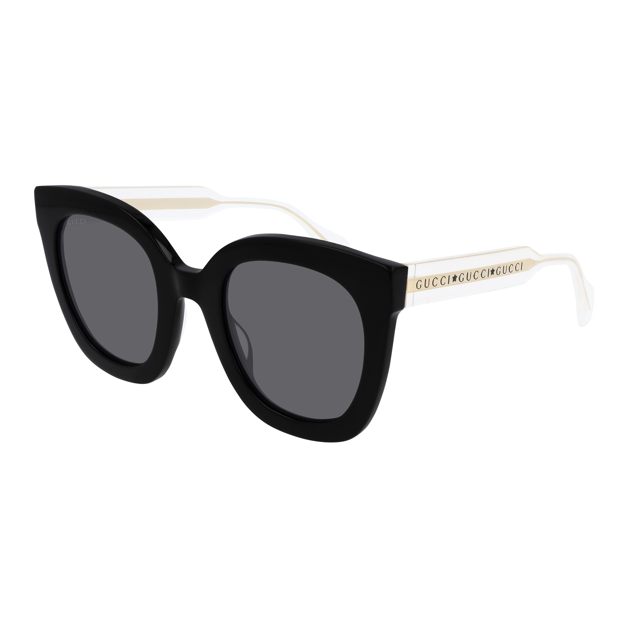 Gucci Sunglasses GG0564s Gucci Square Sunglasses GG0564S 001 Black/Clear/Gold 51mm  main image 3