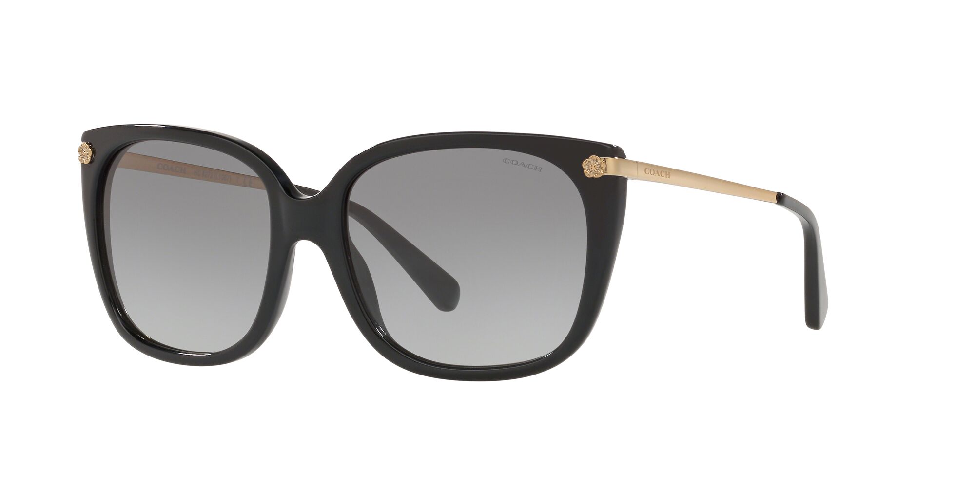 Coach HC8272 Sunglasses Women\'s Black/Grey Gradient Square Shape 56mm Coach HC8292 Women main image 2