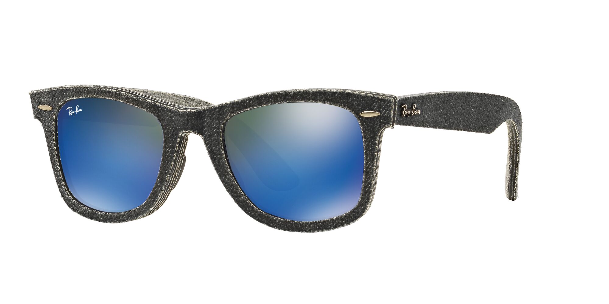 Blue Jeans Denim Ray Bans Rb2140 Grey Denim Blue Mirror