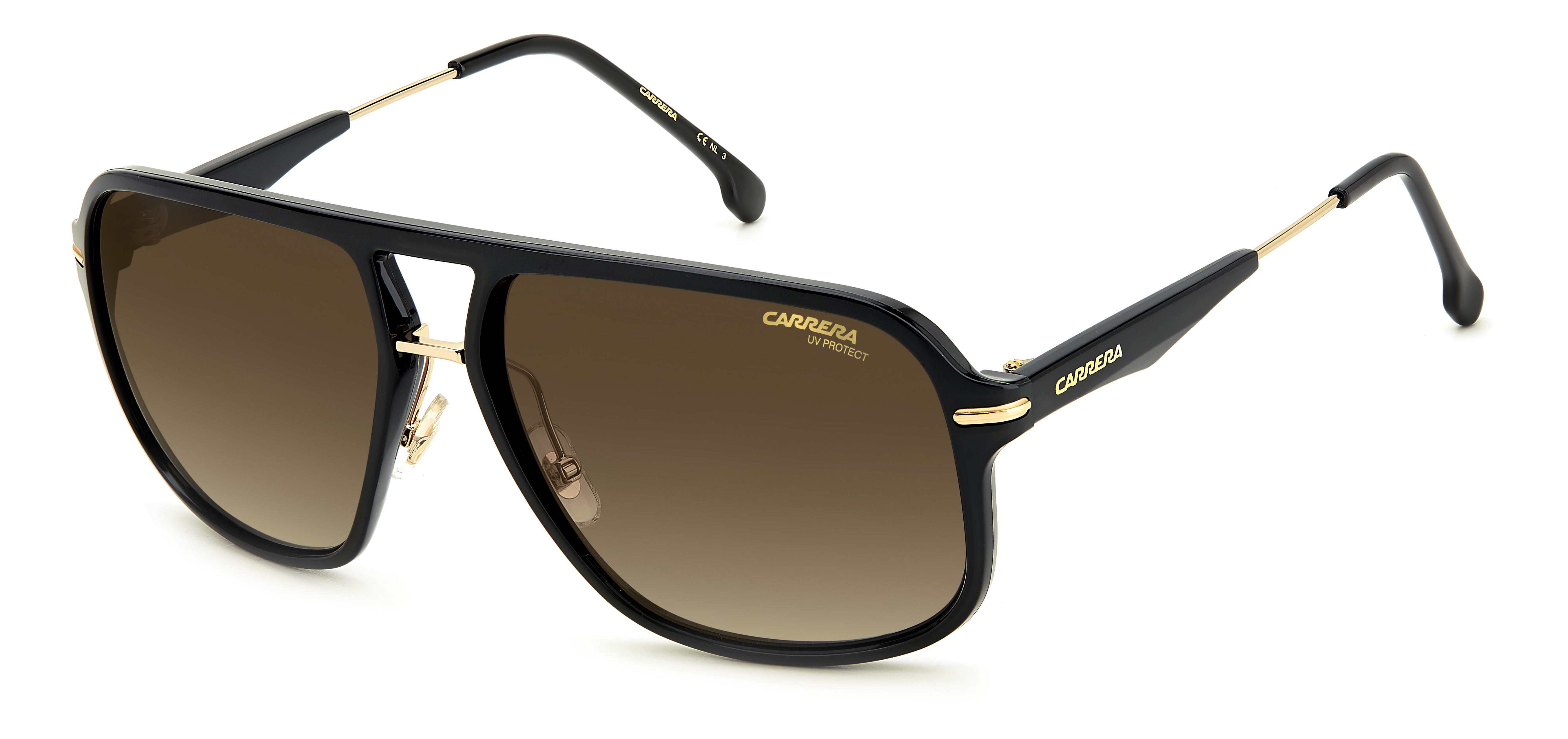 Carrera 296/s Black Gold / Brown Shaded