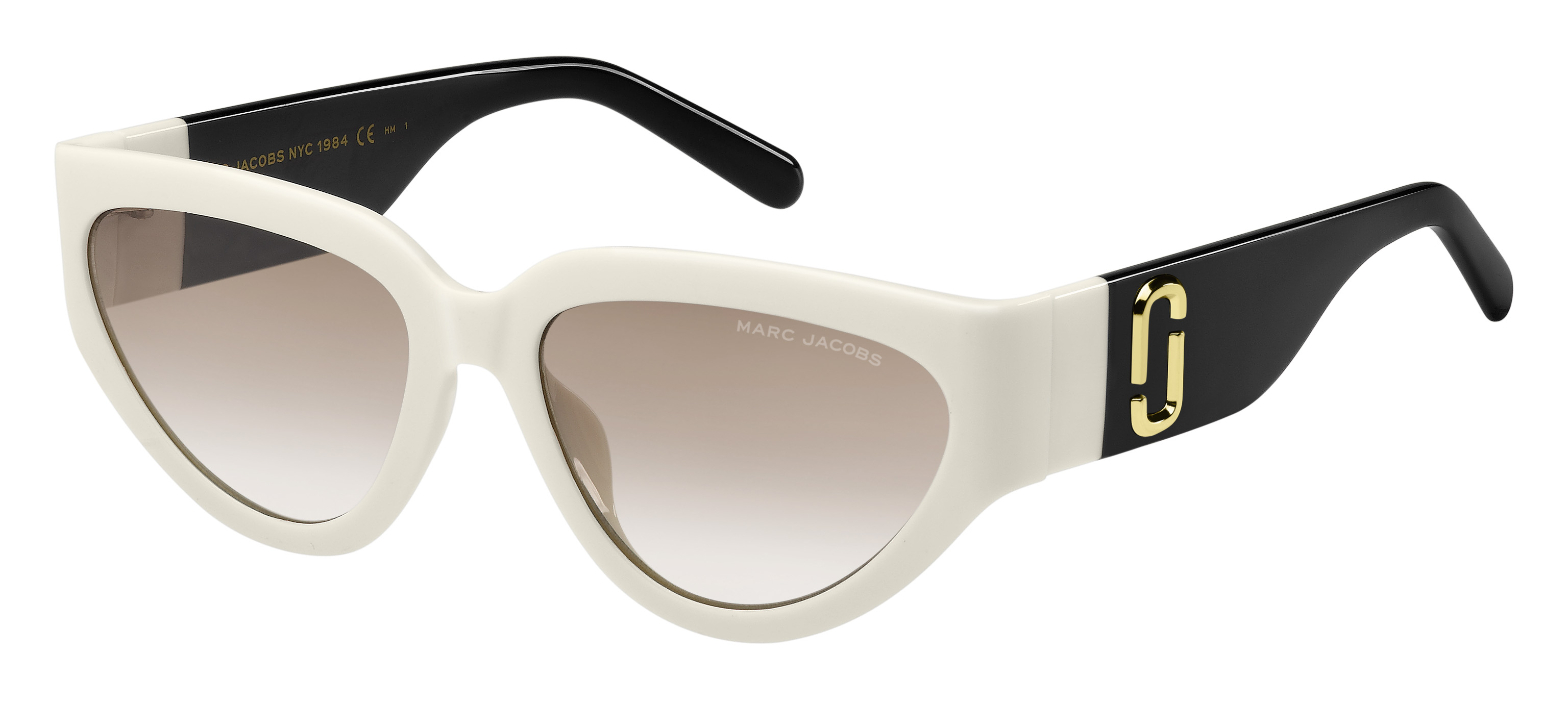 Marc 645/s White Black / Brown Shaded